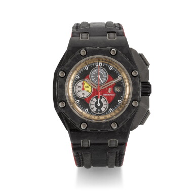 View full screen - View 1 of Lot 326. AUDEMARS PIGUET| ROYAL OAK OFFSHORE GRAND PRIX, REF 26290IO.OO.A001VE.01, LIMITED EDITION CERAMIC, FORGED CARBON AND TITANIUM CHRONOGRAPH WRISTWATCH WITH DATE, CIRCA 2011.
