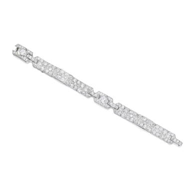 View full screen - View 1 of Lot 63. Cartier | Diamond Bracelet, France.