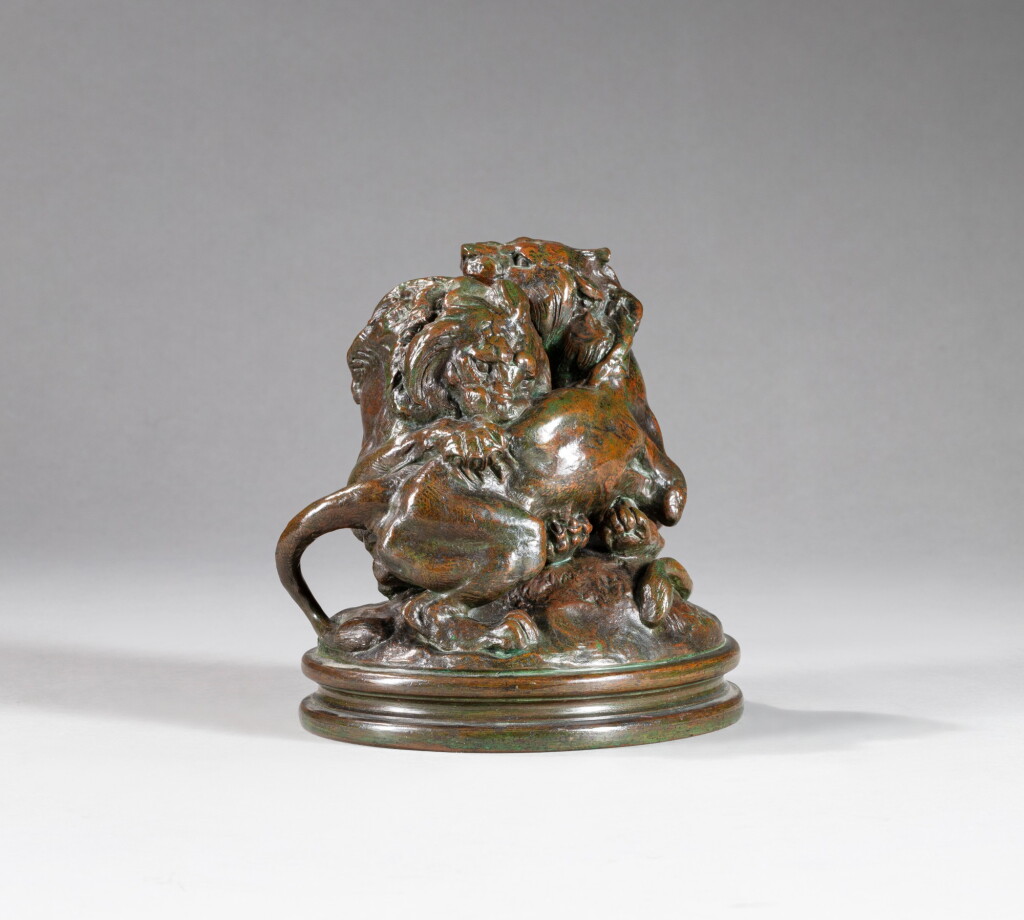 View full screen - View 1 of Lot 75. Deux jeunes lions (Two young lions).