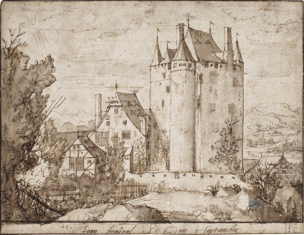 View full screen - View 1 of Lot 207. Recto: Schloss Hermannstein, near Wetzlar; Verso: Three figure studies.
