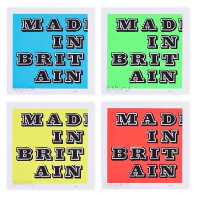 View full screen - View 1 of Lot 132. Mad in Britain (Blue; Fluro Green; Yellow and Fluro Red).