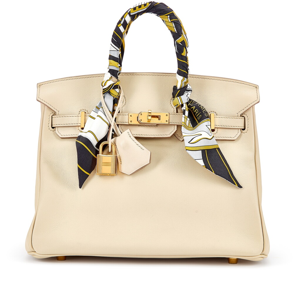 View full screen - View 1 of Lot 978. Beton Swift Birkin 25 Gold Hardware, 2017 and Twillies.