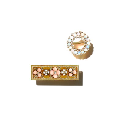 View full screen - View 1 of Lot 227. Deux broches | Two brooches.