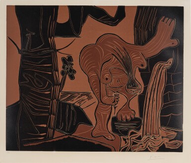 View full screen - View 1 of Lot 120. Femme nue à la source (B. 1093; Ba. 1326).