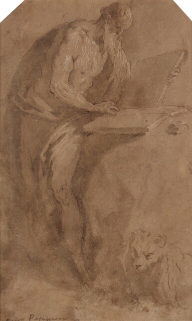 View full screen - View 1 of Lot 183. St. Jerome and the Lion.