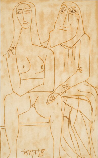 View full screen - View 1 of Lot 46. Untitled (Couple).