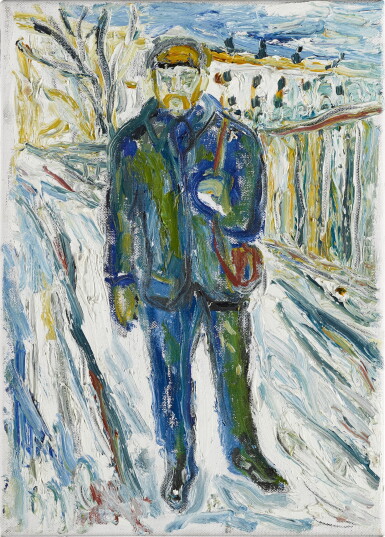 View full screen - View 1 of Lot 57. Untitled (Man in Winter with Satchel).