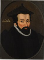 Portrait of a bishop, bust-length
