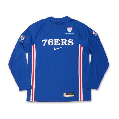 View full screen - View 1 of Lot 7. V.J. Edgecombe Philadelphia 76ers 2025-2026 'Rising Stars' Worn Warmup Top | Rising Stars MVP.