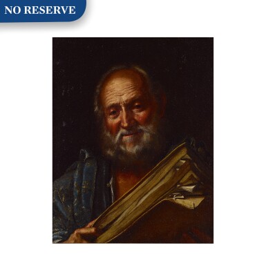 View full screen - View 1 of Lot 46. Bearded man holding a book, bust-length.