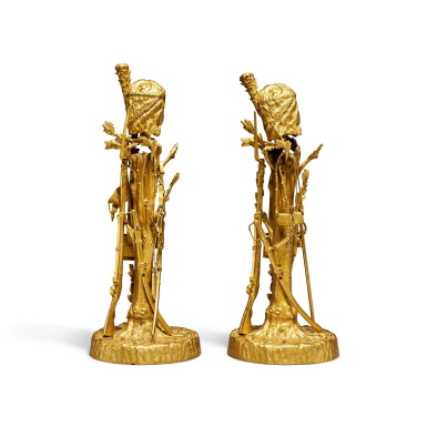 View full screen - View 1 of Lot 1171. WINDSOR: A Pair of French Gilt-Bronze Candlesticks, Mid-19th Century .