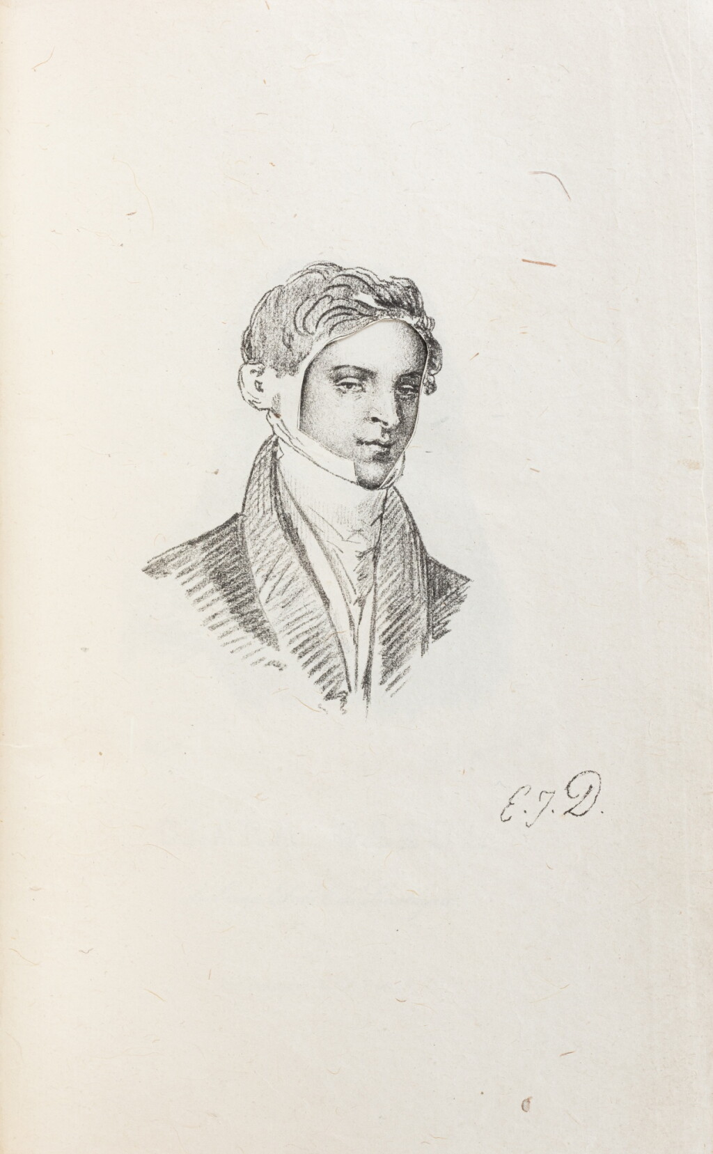 View full screen - View 1 of Lot 100. Théâtre de Clara Gazul... Paris, 1825. Édition originale. Un des rares exemplaires avec le portrait de Mérimée, en femme. .