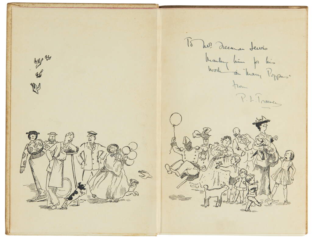 View full screen - View 1 of Lot 267. Travers, Mary Poppins Comes Back, 1935, inscribed to Freeman Lewis.