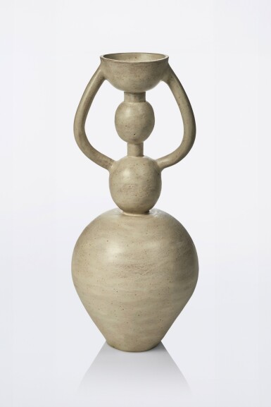 View full screen - View 1 of Lot 3. Jean Besnard, A Rare and Monumental Two-Handled Vase .
