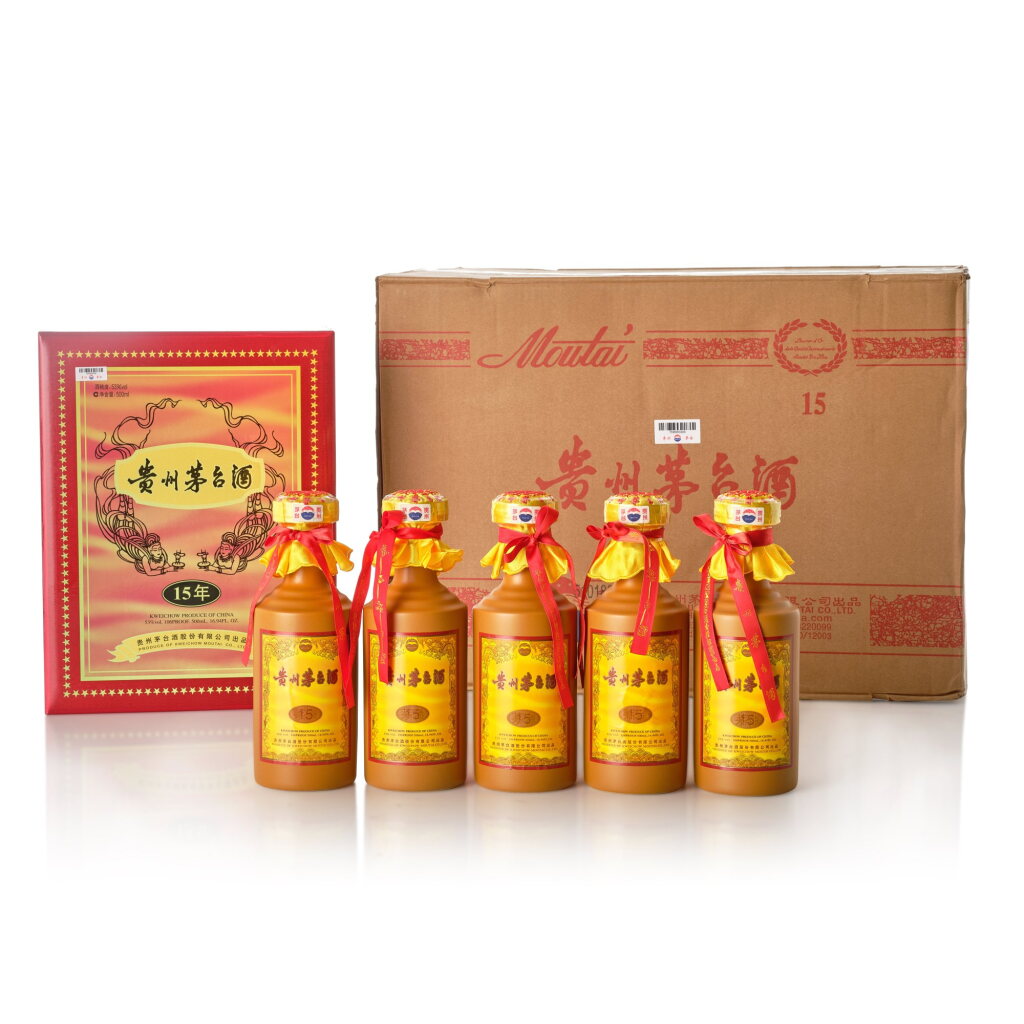 View full screen - View 1 of Lot 7165. 2021年產15年貴州茅台酒(原箱)Kweichow Moutai Aged 15 Years 2021 (5 BT50).