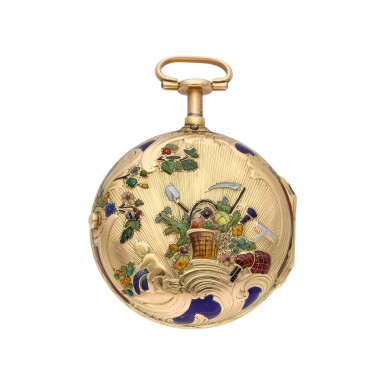 View full screen - View 1 of Lot 90. French Two quarter repeating verge watches one repeating on a bell, the other à toc Late 18th Century.