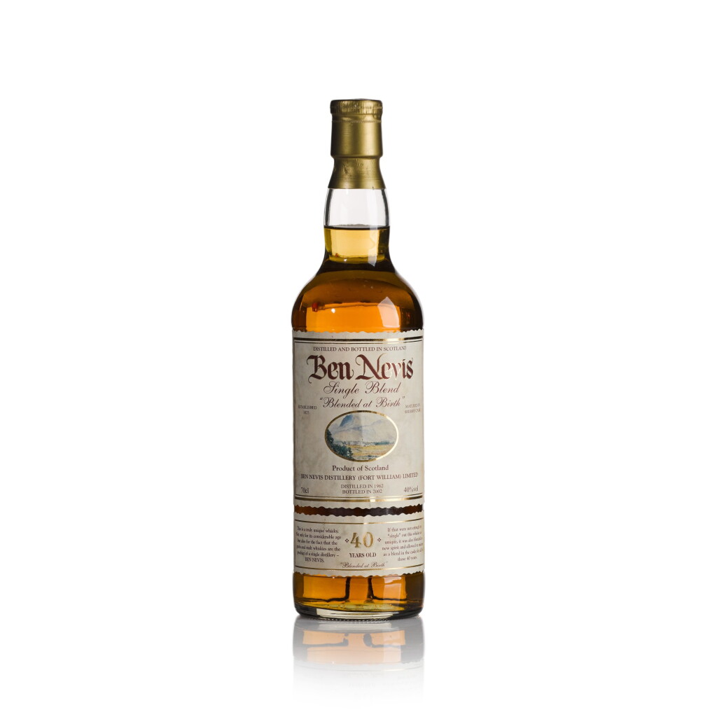 View full screen - View 1 of Lot 213. Ben Nevis Single Blend 40 Year Old 40.0 abv 1962 (1 BT70).