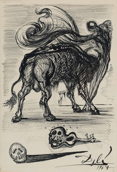 View full screen - View 1 of Lot 318. Manolete, illustration pour l'ouvrage de Billy Rose Wine, Women and Words.