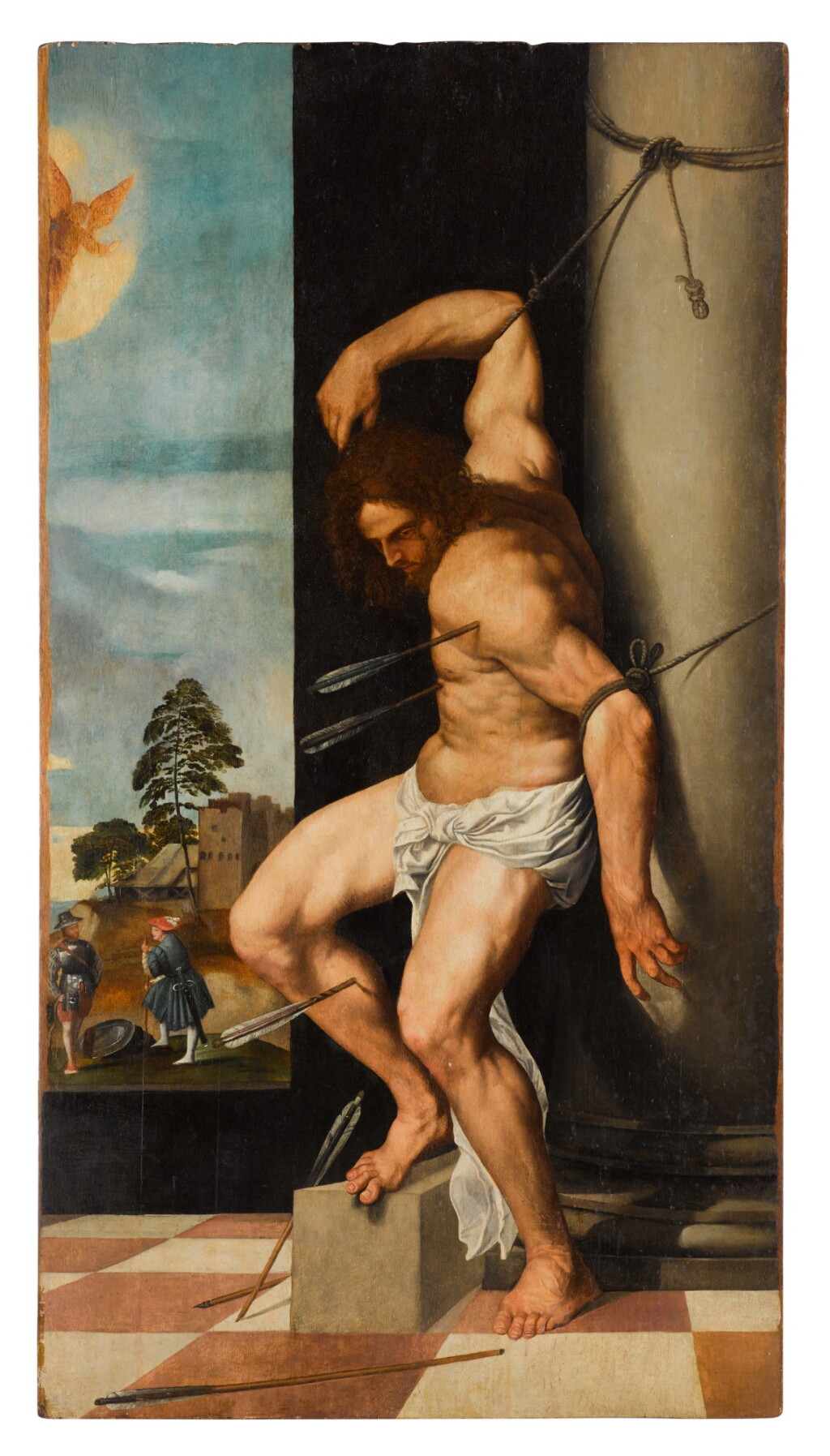 View full screen - View 1 of Lot 10. FOLLOWER OF TIZIANO VECELLIO, CALLED TITIAN | THE MARTYRDOM OF SAINT SEBASTIAN .