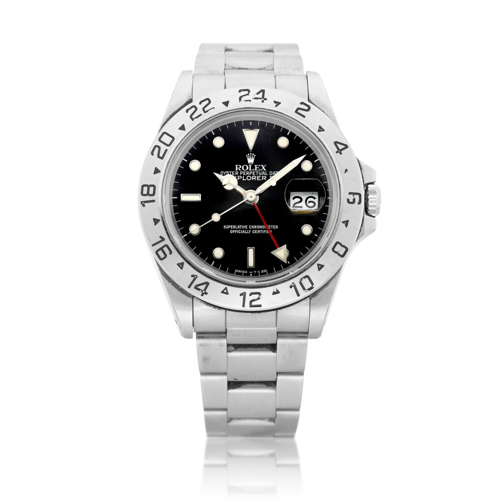 View full screen - View 1 of Lot 8093. Explorer II, Reference 16570 | A stainless steel wristwatch with date, 24 hours indication and bracelet, Circa 1989 | 勞力士 | Explorer II 型號16570 | 精鋼鏈帶腕錶,備日期及24小時顯示,約1989年製.