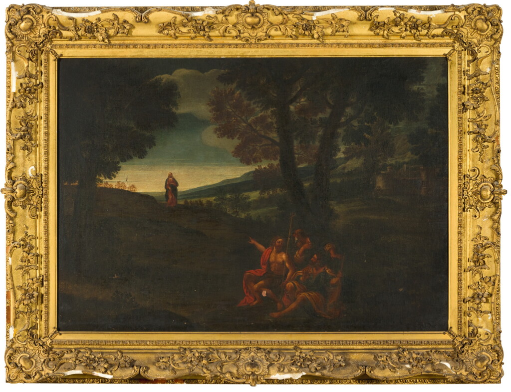 View full screen - View 1 of Lot 168. FOLLOWER OF PIER FRANCESCO MOLA | Christ on the road to Emeas.