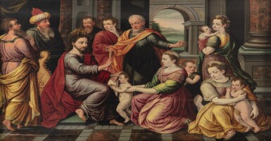 View full screen - View 1 of Lot 57. CIRCLE OF FRANS FLORIS | CHRIST BLESSING THE CHILDREN.