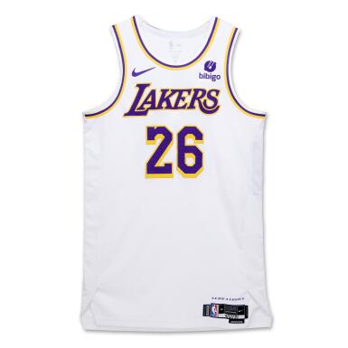 View full screen - View 1 of Lot 183. Spencer Dinwiddie Los Angeles Lakers 2024 NBA Playoffs Western Conference Round 1 Game Worn Association Edition Jersey | Game 4.