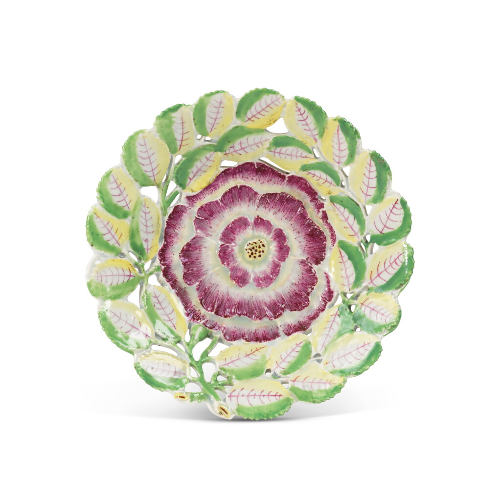 View full screen - View 1 of Lot 245. A Rare Derby Reticulated Rose Basket, Circa 1760.