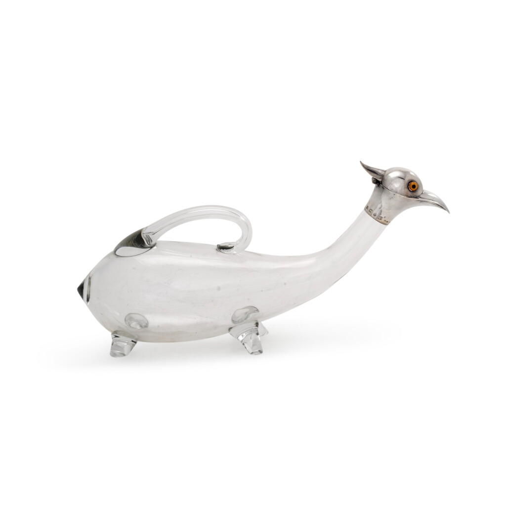 View full screen - View 1 of Lot 184. A Victorian novelty silver-mounted decanter, Hukin & Heath, Birmingham, 1894.