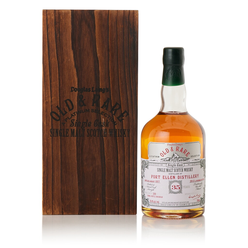 View full screen - View 1 of Lot 252. Port Ellen Douglas Laing Old & Rare Platinum 35 Year Old 50.4 abv 1977 (1 BT70).