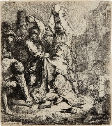 View full screen - View 1 of Lot 540. The Stoning of St Stephen (B., Holl. 97; New Holl. 140).