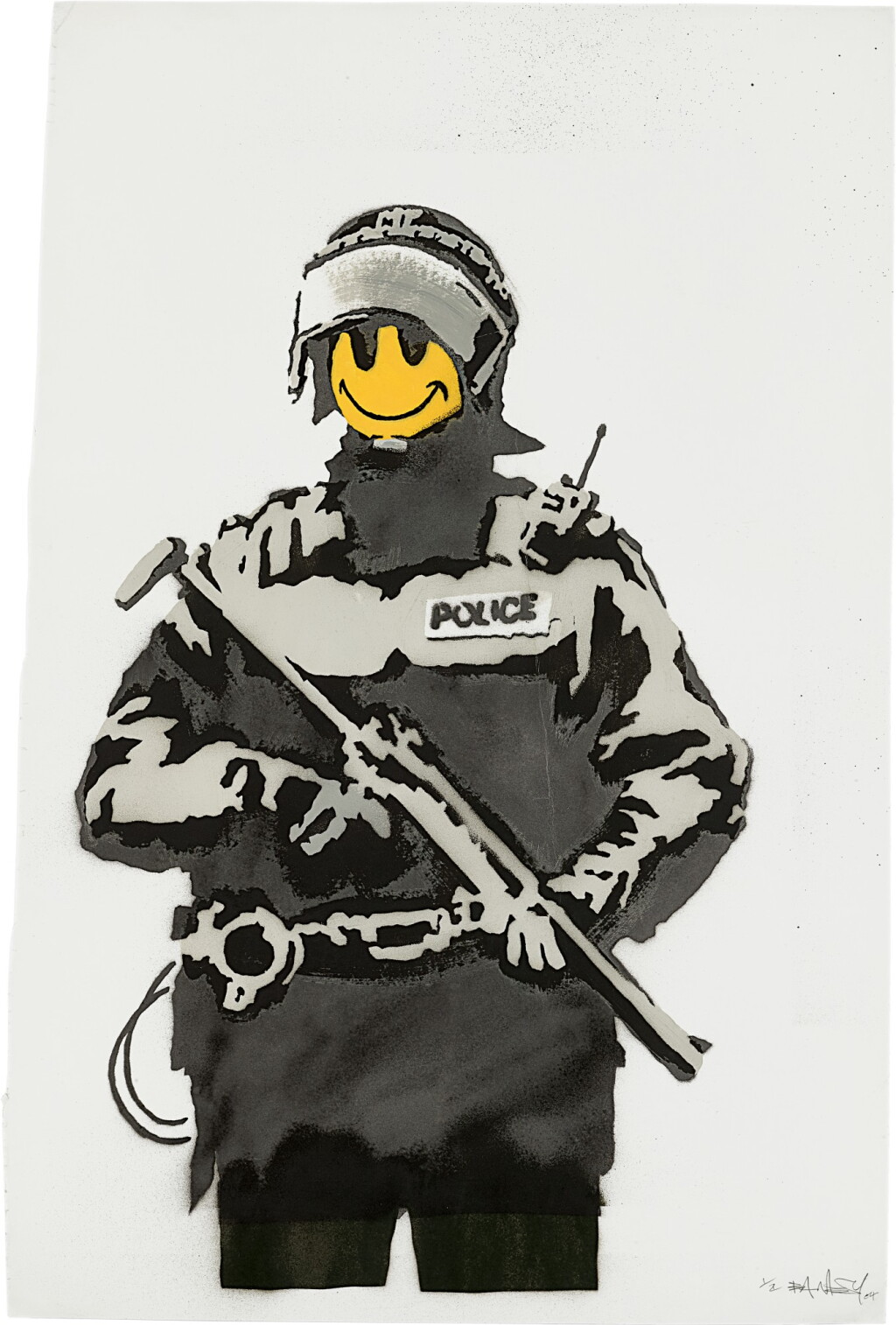 View full screen - View 1 of Lot 519. Banksy 班克斯 | Riot Cop.