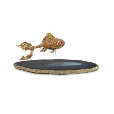View full screen - View 1 of Lot 151. Gem-set and diamond 'Goldfosh'.