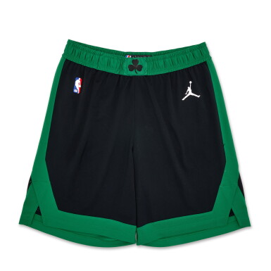 View full screen - View 1 of Lot 46. Jrue Holiday Boston Celtics 2024 NBA Finals Game Worn Statement Edition Shorts | Game 2 | Double-Double.