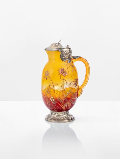View full screen - View 1 of Lot 206. Centaurée scabieuse ewer, circa 1890 – 1894.