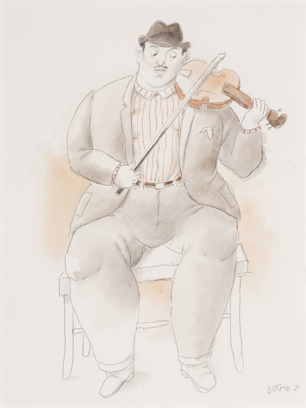 View full screen - View 1 of Lot 311. Violinist.