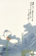 張大千 白蓮 | Zhang Daqian, White Lotus