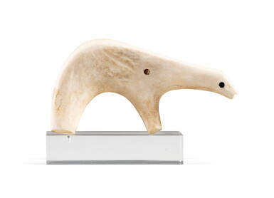 View full screen - View 1 of Lot 56. Figurine d'ours en andouiller, Inuit, Alaska | Inuit antler bear figurine, Alaska.