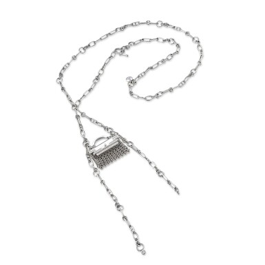 View full screen - View 1 of Lot 6150. Limited Edition 18K White Gold and Diamond Precieux Kelly Necklace.