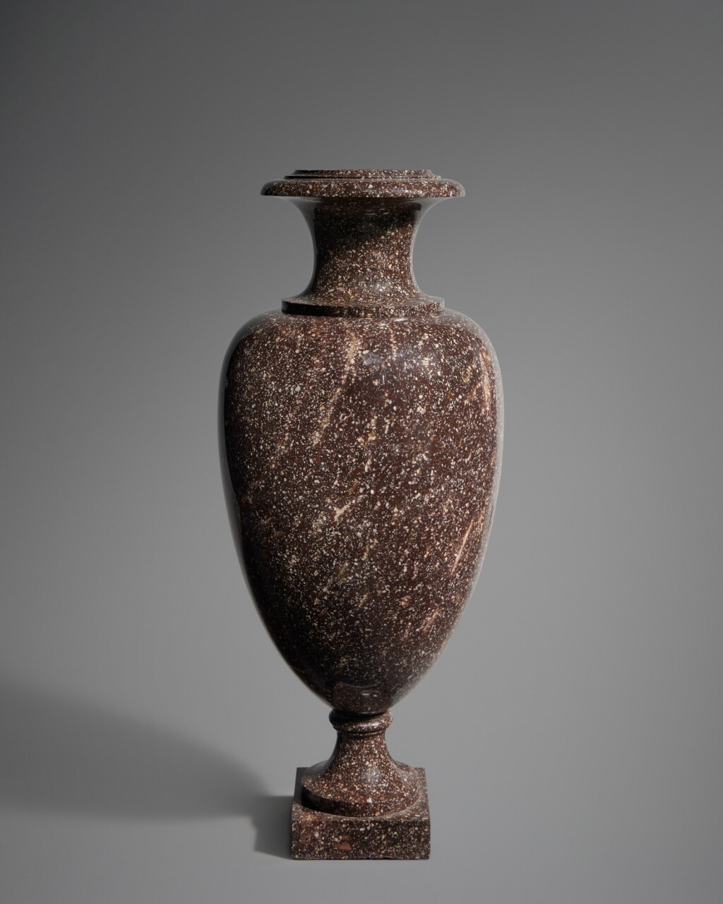 View full screen - View 1 of Lot 389. A Swedish Neoclassical Blyberg Porphyry Vase, Älvdalen, First Half 19th Century.