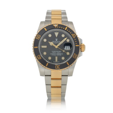 View full screen - View 1 of Lot 416. Submariner, Ref. 116613LN Stainless steel and yellow gold wristwatch with date and bracelet Circa 2015 | 勞力士 116613LN型號「Submariner」精鋼及黃金鍊帶腕錶備日期顯示,年份約2015.