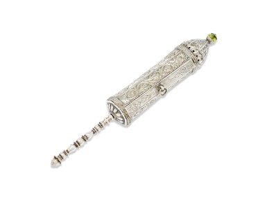 View full screen - View 1 of Lot 262. An Ottoman Silver Esther Scroll Case, probably Baghdad, late 19th century.