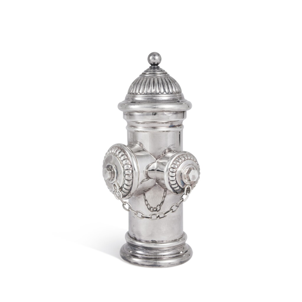View full screen - View 1 of Lot 276. An English Silver Fire Hydrant Cocktail Shaker, Asprey & Garrard, London, 1998.