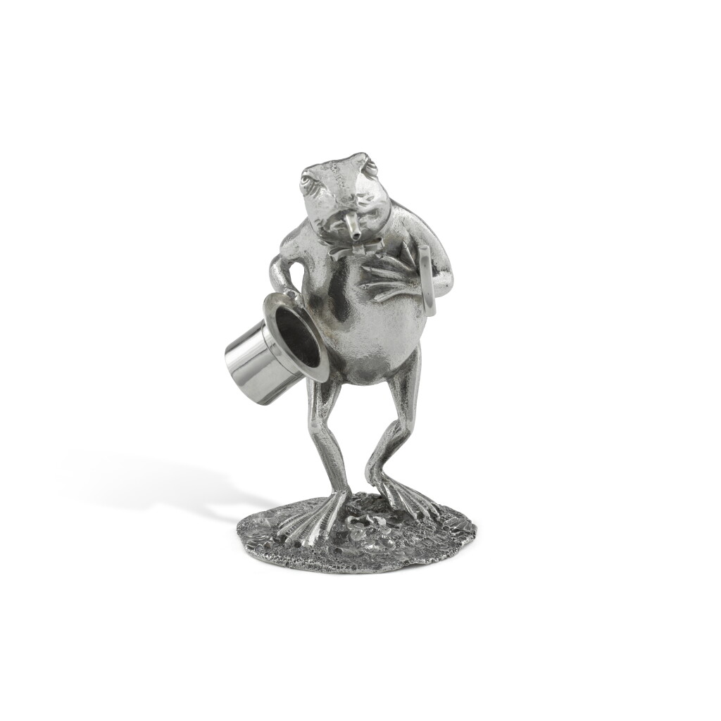 View full screen - View 1 of Lot 205. An Edwardian novelty silver frog table lighter, Joseph Braham, London, 1905.