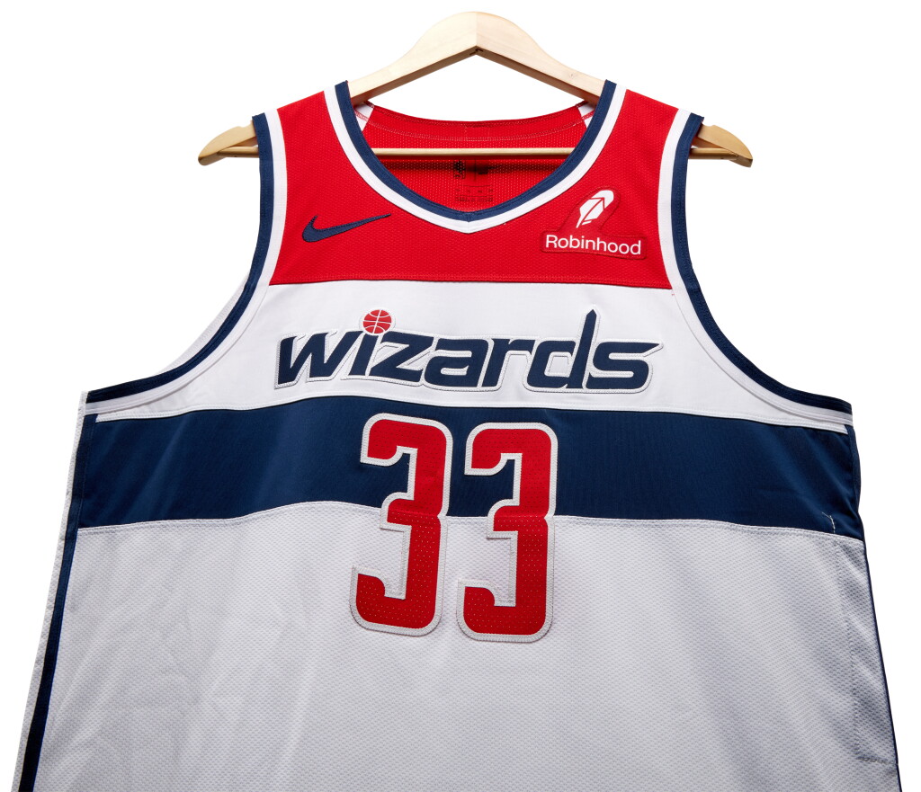 View full screen - View 1 of Lot 180. Kyle Kuzma Washington Wizards 2023-2024 Game Worn Association Edition Jersey | Double-Double.