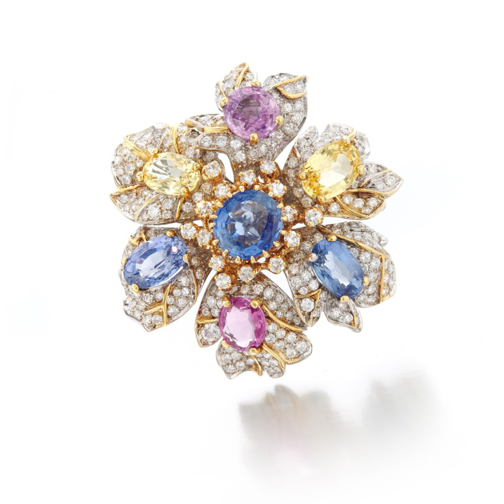 View full screen - View 1 of Lot 148. Petochi, Gem set brooch/pendant (Petochi, Pendente/Spilla gem set).
