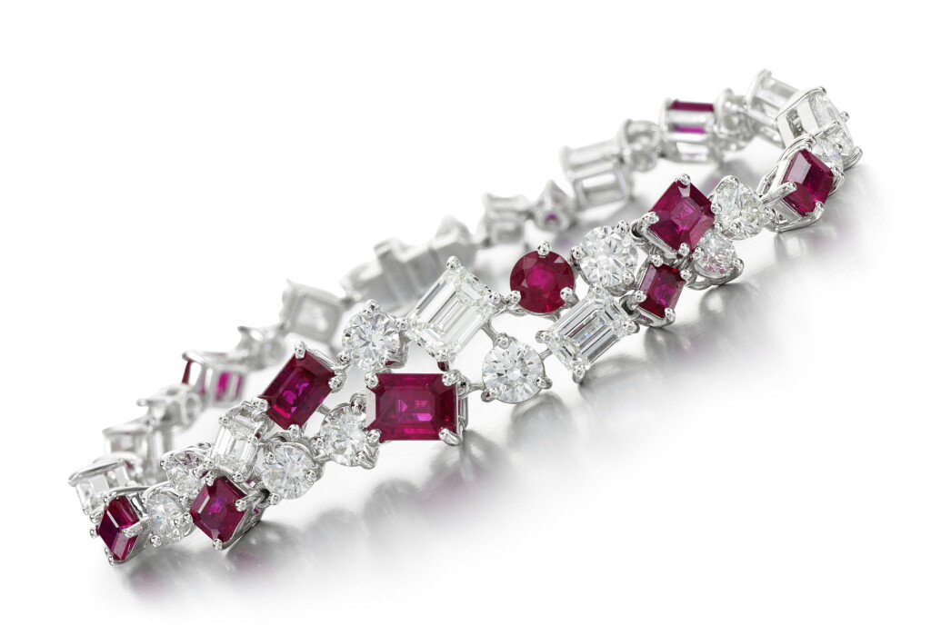 View full screen - View 1 of Lot 317. GRAFF | RUBY AND DIAMOND BRACELET.