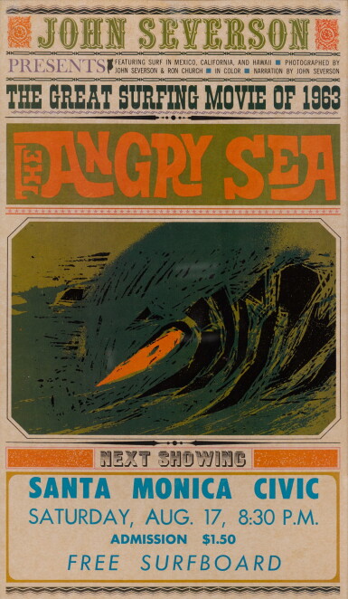 View full screen - View 1 of Lot 152. THE ANGRY SEA (1963) POSTER, US.