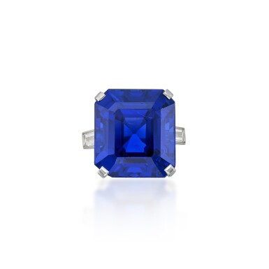 View full screen - View 1 of Lot 58. An Extraordinary Sapphire and Diamond Ring.