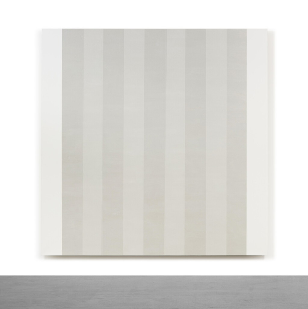 View full screen - View 1 of Lot 24. Untitled (White Multiband with White Sides, Beveled).